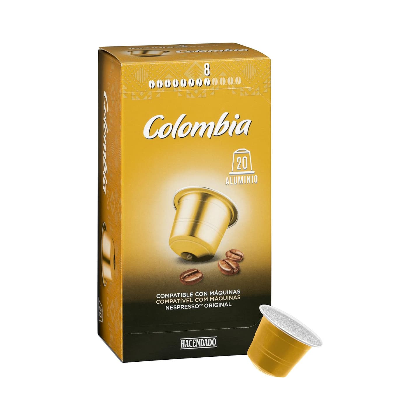 Café en capsules Colombie Hacendado