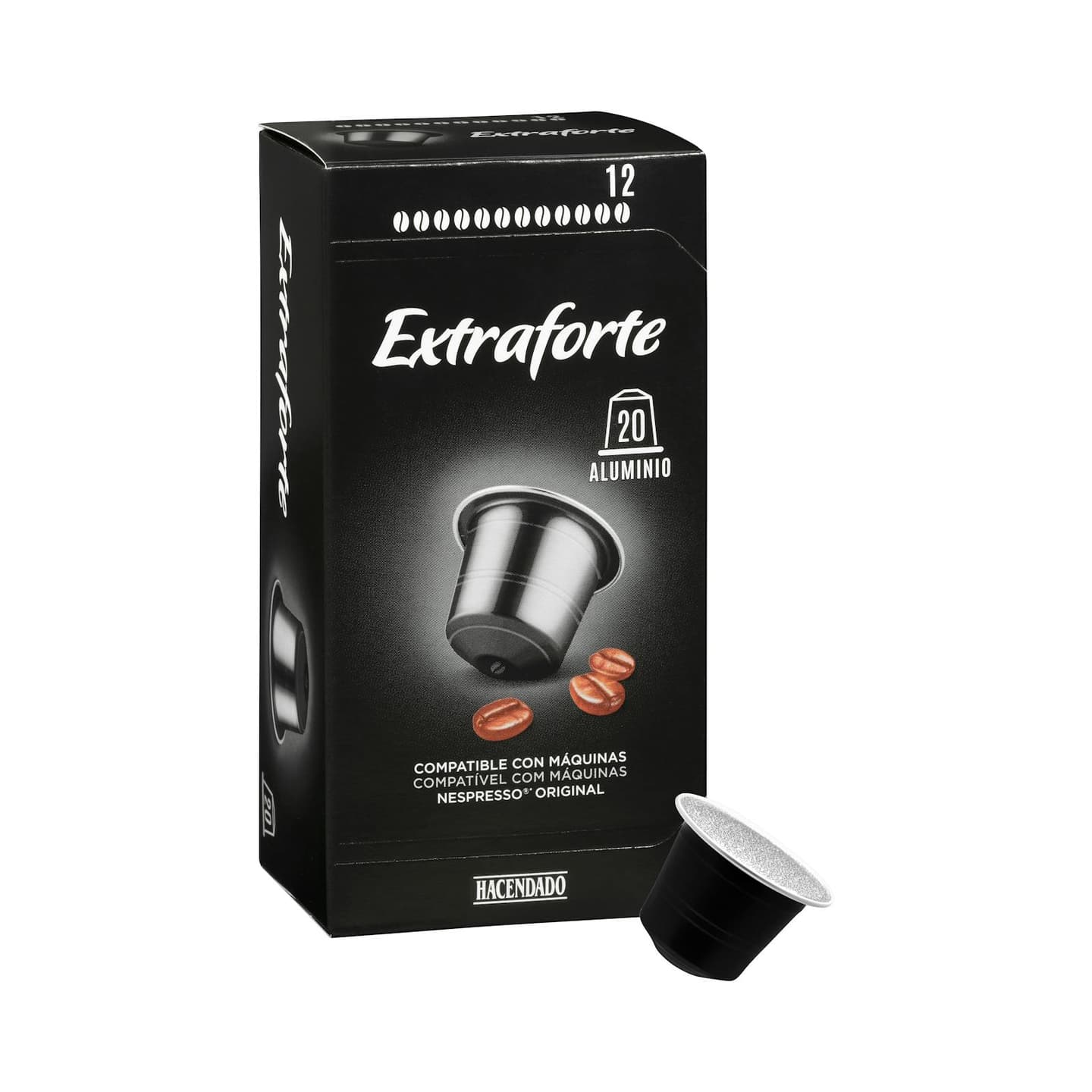 Café en capsules corsé Hacendado