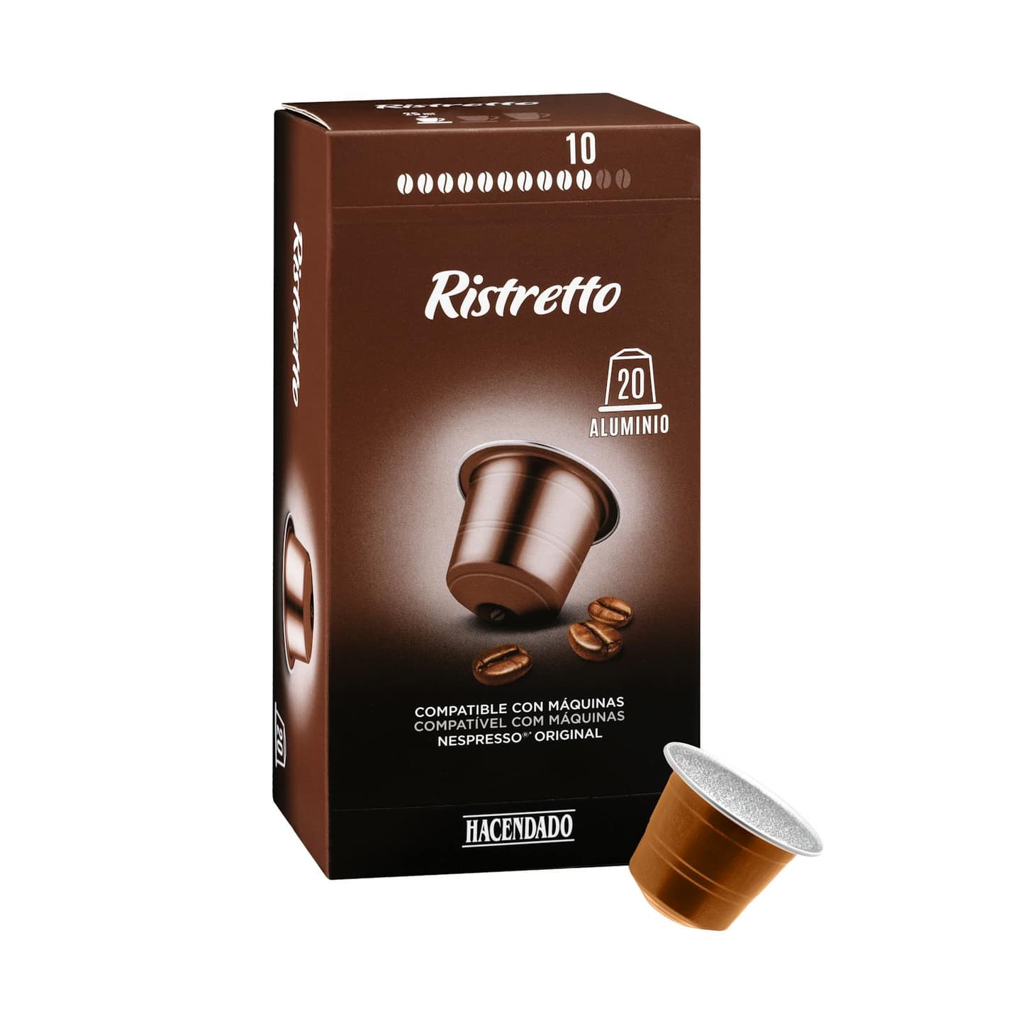 Café en capsules ristretto Hacendado