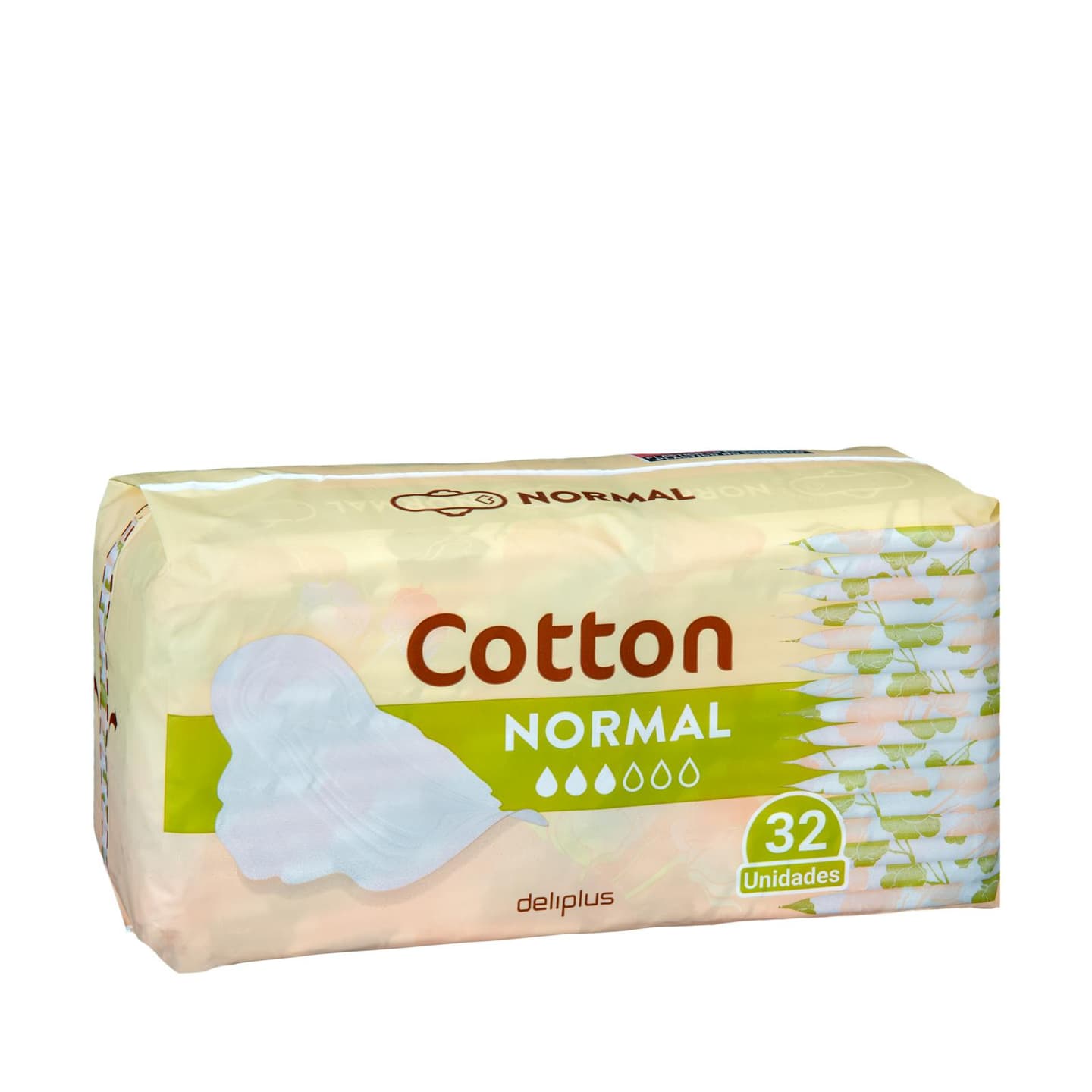 Serviettes hygiéniques coton Deliplus, normal, avec ailettes