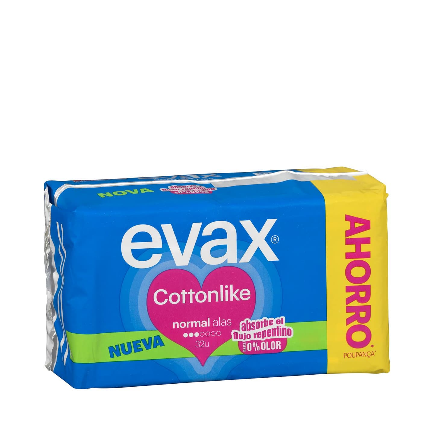 Serviettes hygiéniques Evax Cottonlike normal, avec ailettes