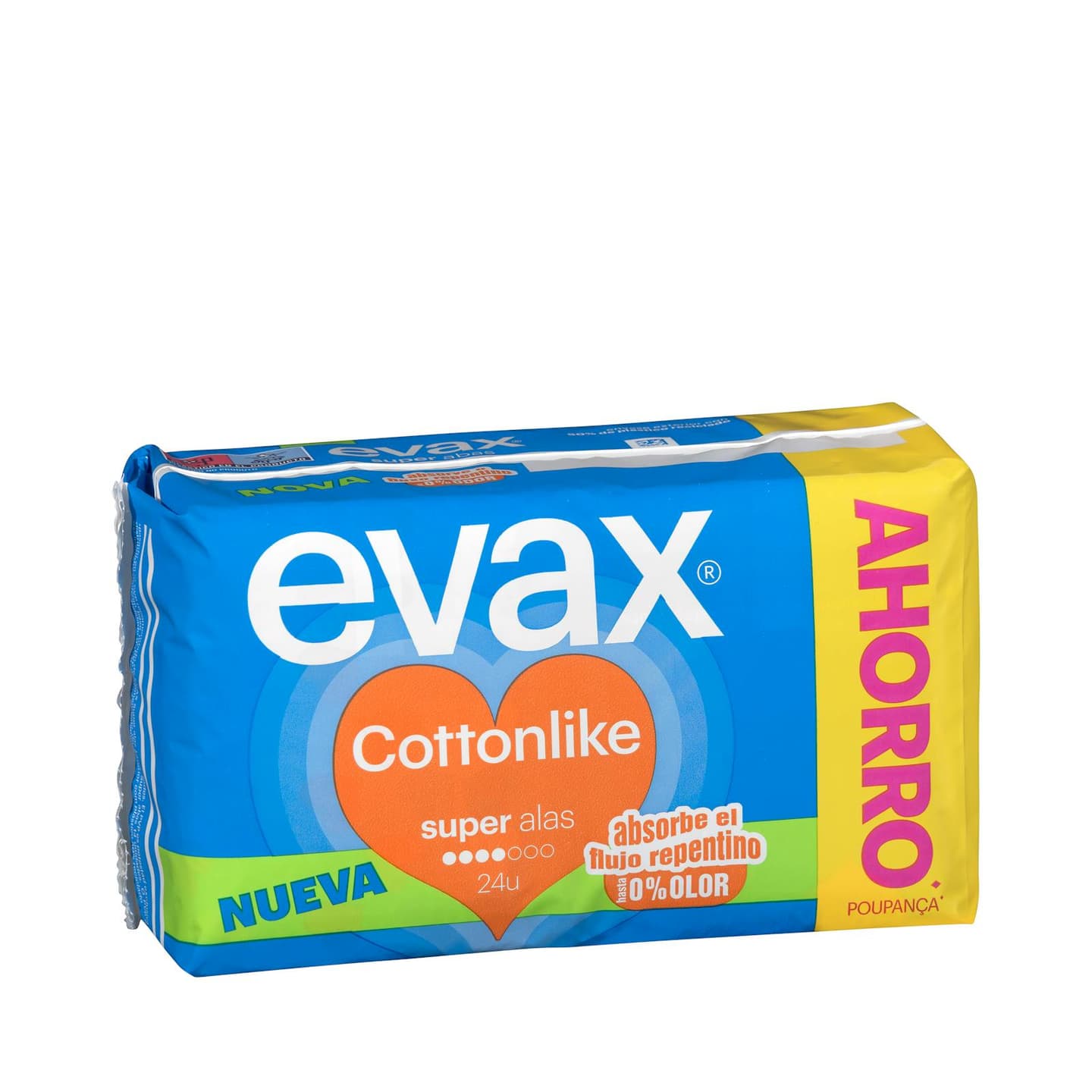 Serviettes hygiéniques Evax Cottonlike super, avec ailettes