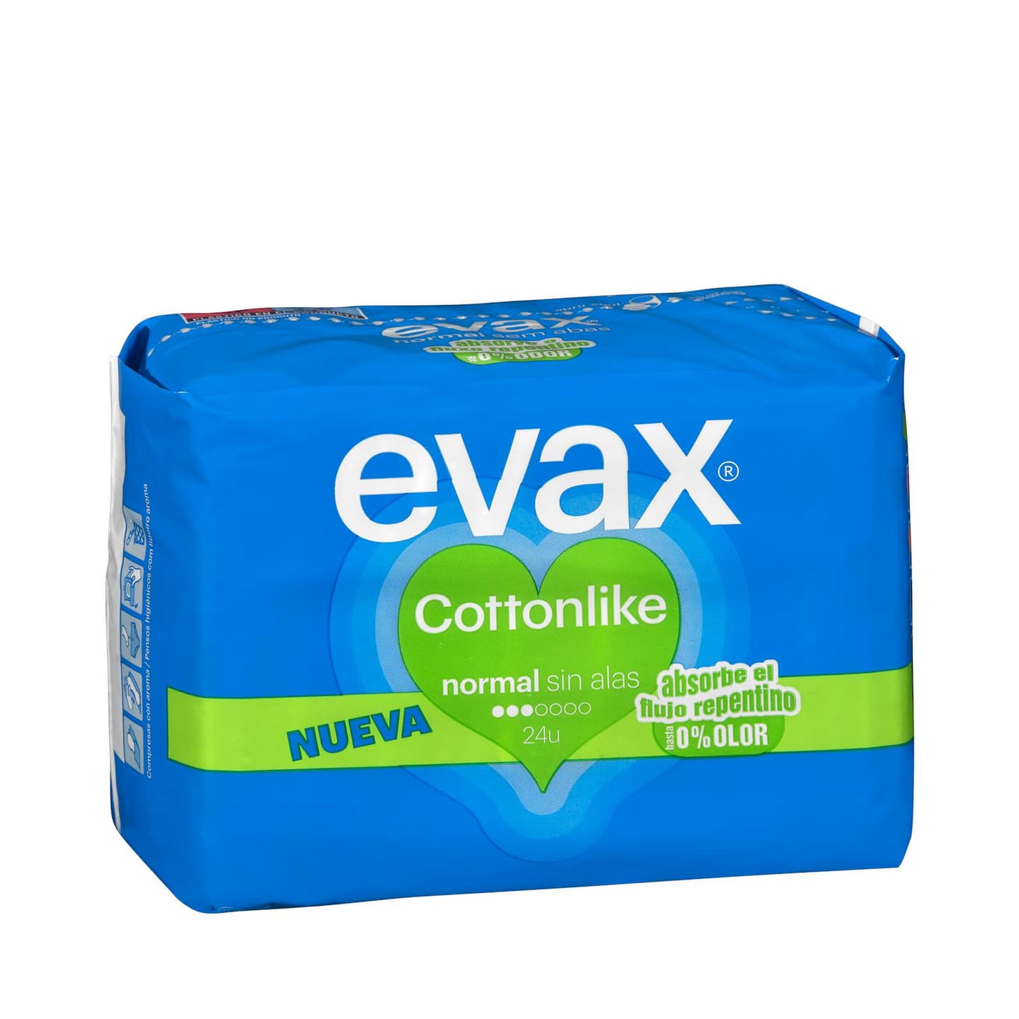 Serviettes hygiéniques Evax Cottonlike normal, sans ailettes