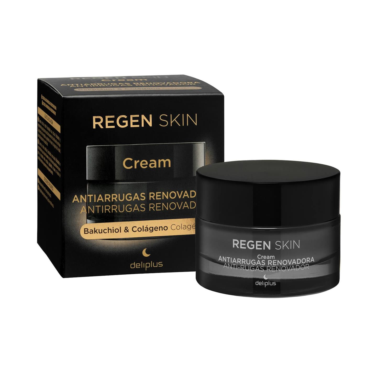 Crème de nuit anti-rides Regen Skin Deliplus, bakuchiol et collagène
