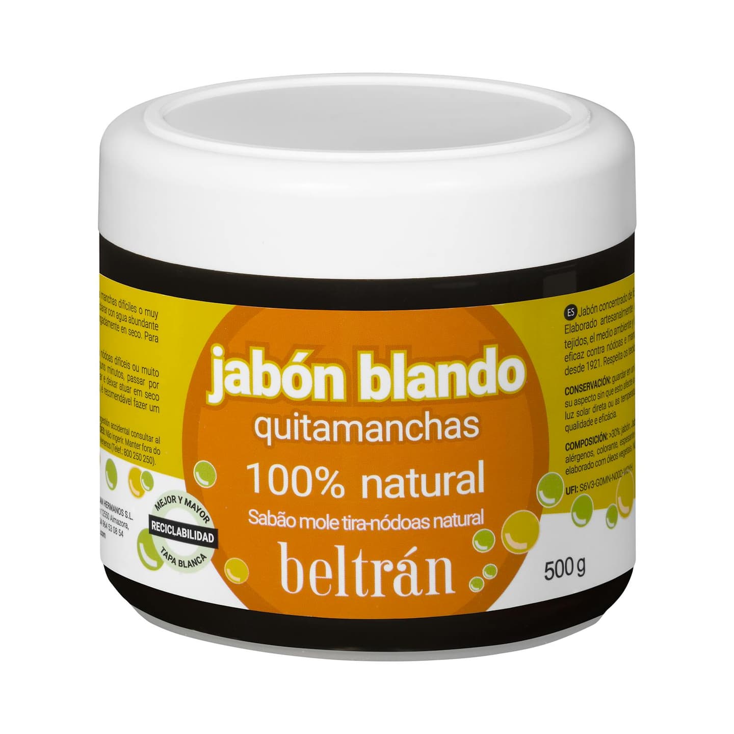 Savon mou détachant 100 % naturel Beltrán