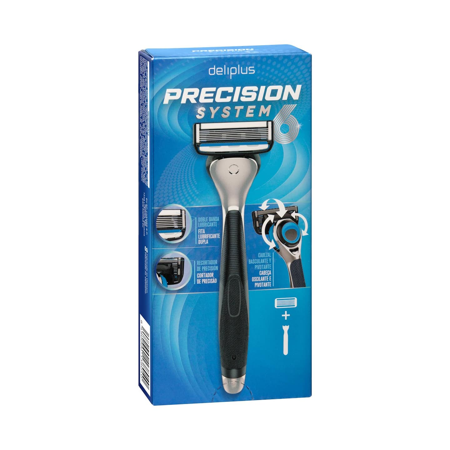 Rasoir rechargeable Deliplus Precision System, 6 recharges