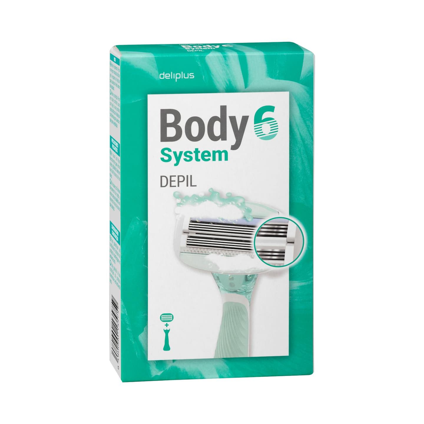 Rasoir rechargeable Deliplus Body System, 6 lames de rechange