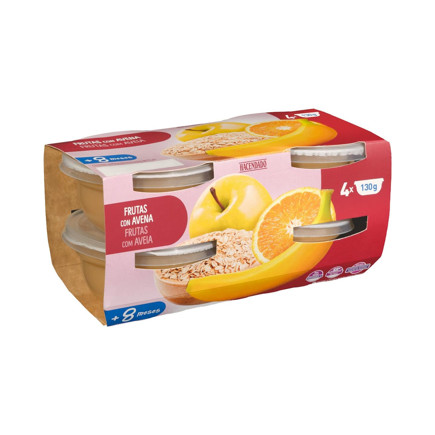 Compote fruits et avoine Hacendado, dès 8 mois