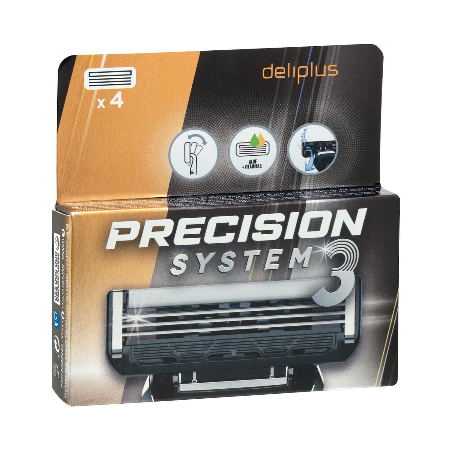 Recharges rasoir Deliplus Precision System, 3 lames